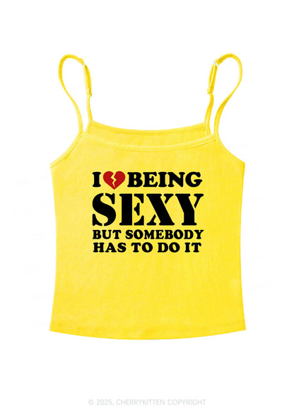 Being Sexy Tough Y2K Spaghetti Strap Cami Cherrykitten