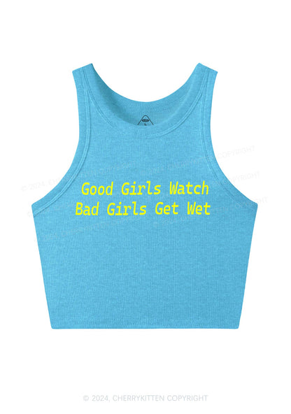 Bad Girls Get Wet Y2K Crop Tank Top Cherrykitten