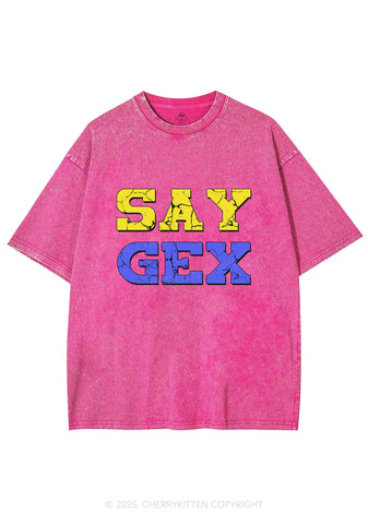 2025『別注』HARi×かぐれ　FUNKY CHIC T-SHIRTS Cherrykitten Say Gex Y2K Washed Tee Cherrykitten for Sale