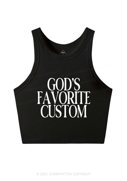 Gods Favorite Custom Y2K Crop Tank Top Cherrykitten