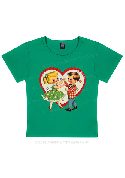 Dancing Kids Y2K Valentine's Day Baby Tee Cherrykitten