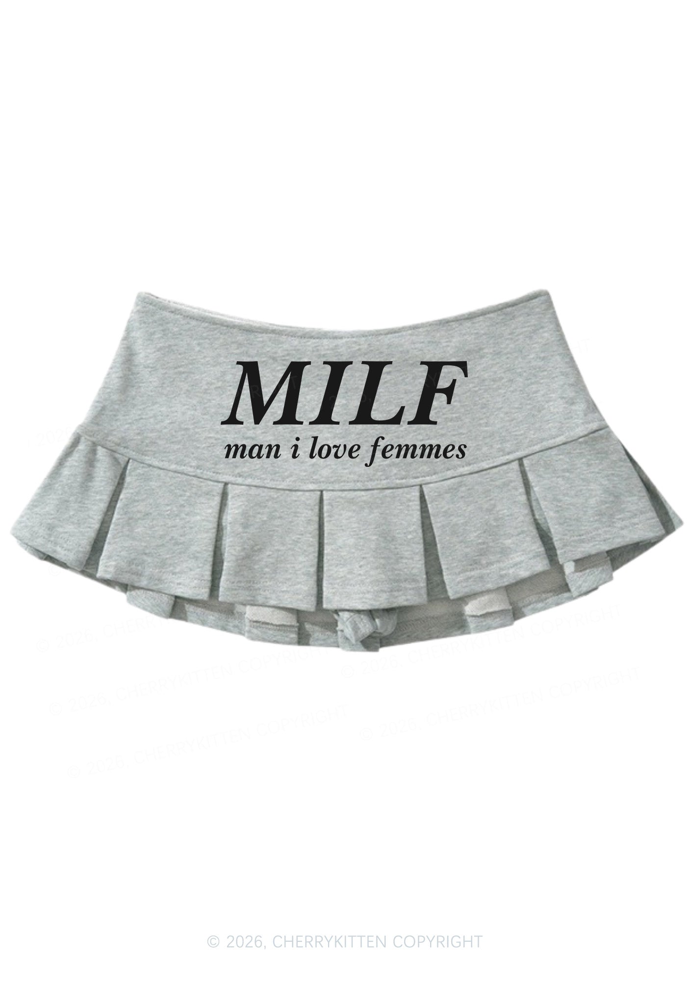 Man I Love Femme Pride Y2K Mini Pleated Skirts Cherrykitten