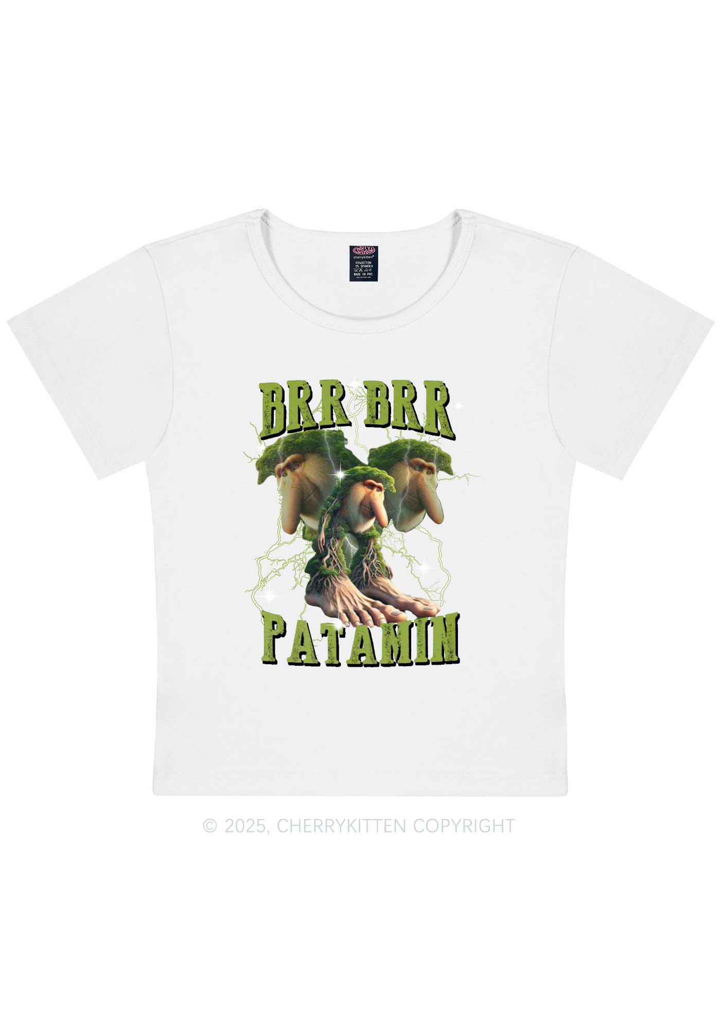 Brr Brr Patapim Italian Brainrot Shirt Y2K Baby Tee Cherrykitten