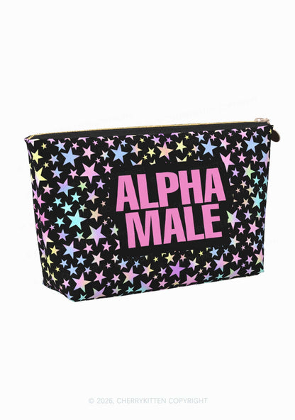 Black Alpha Male Y2K Makeup Bag Cherrykitten