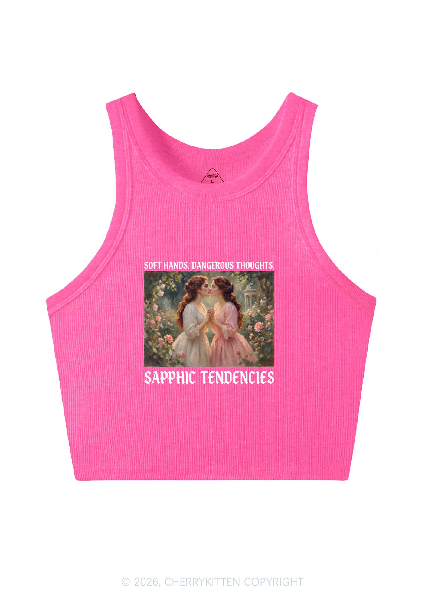 Soft Sapphic Tendencies Pride Y2K Crop Tank Top Cherrykitten