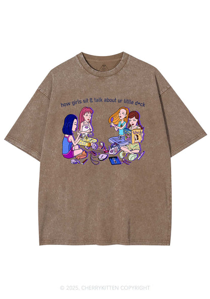 Girls Sit Talk Y2K Shirts Washed Tee Cherrykitten