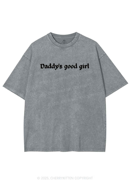 Daddys Good Girl Y2K Shirts Washed Tee Cherrykitten