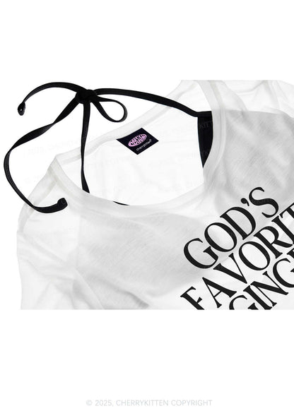 Gods Favorite Ginger Y2K Sheer Crop Tee Cherrykitten