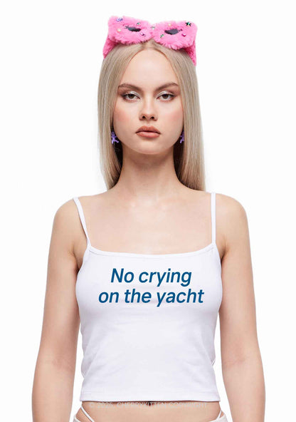 No Crying On Yacht Y2K Spaghetti Strap Cami Cherrykitten