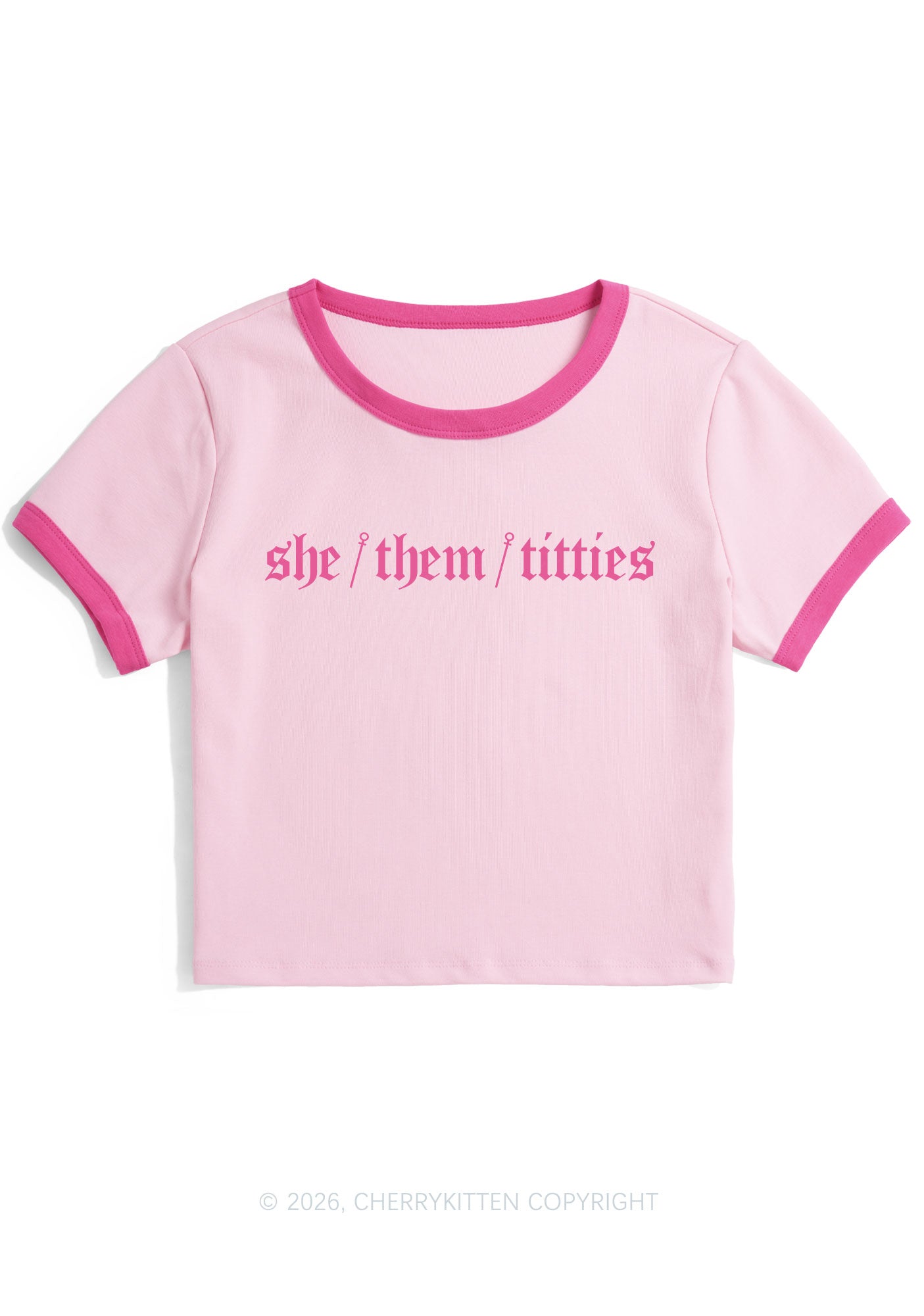 She Them Txtties Pride Y2K Ringer Tee Cherrykitten