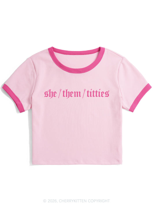 She Them Txtties Pride Y2K Ringer Tee Cherrykitten