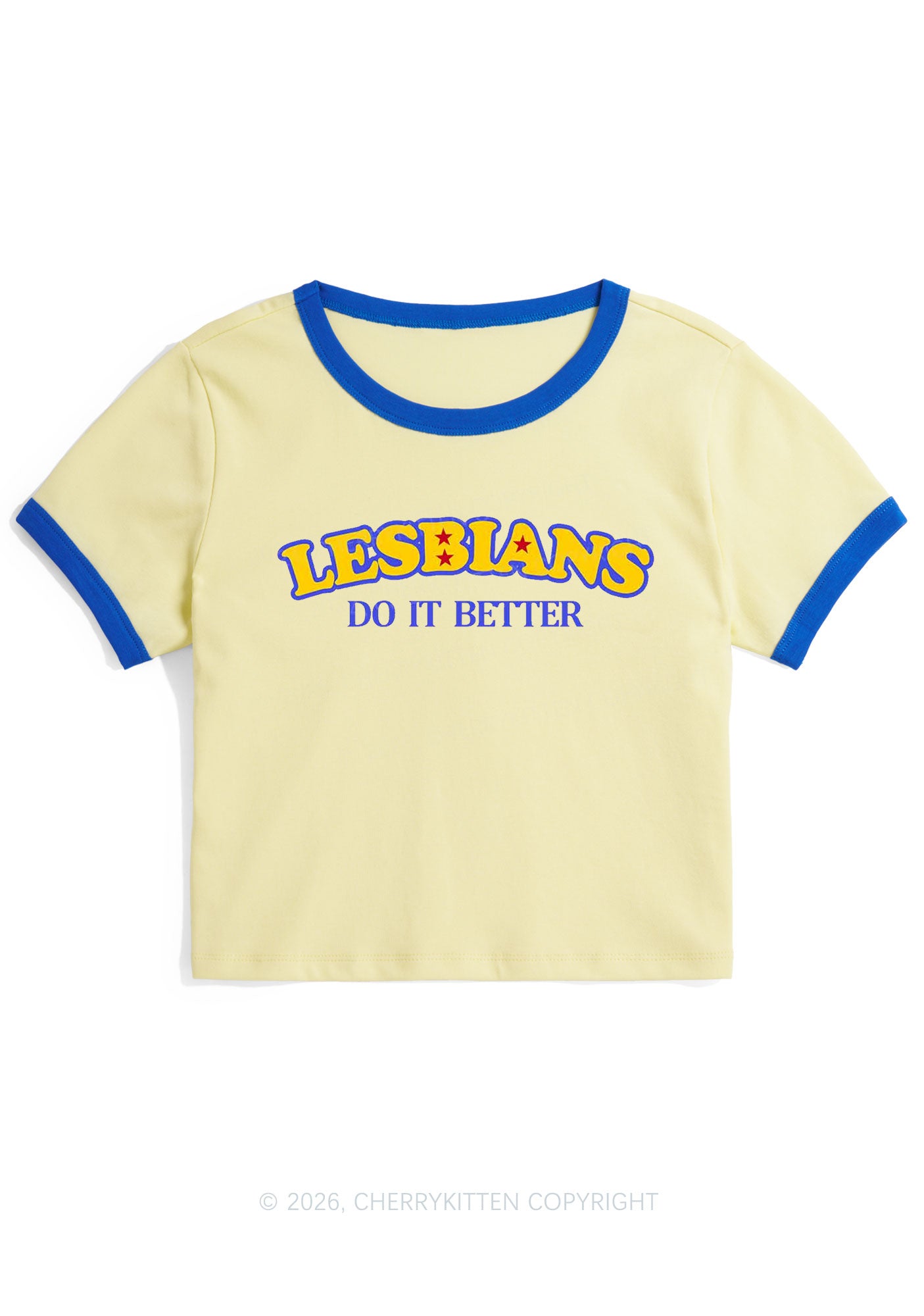 Lesbians Do It Better Pride Y2K Ringer Tee Cherrykitten