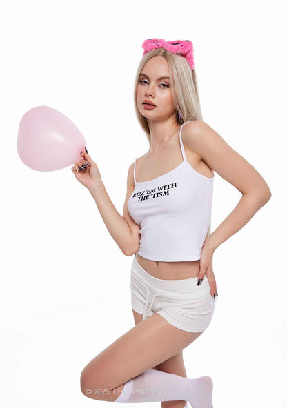Rizz With Tism Y2K Spaghetti Strap Cami Cherrykitten