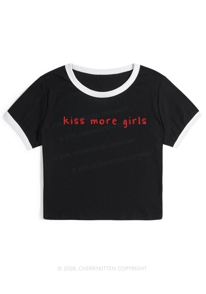 Kiss More Girls Pride Y2K Ringer Tee Cherrykitten
