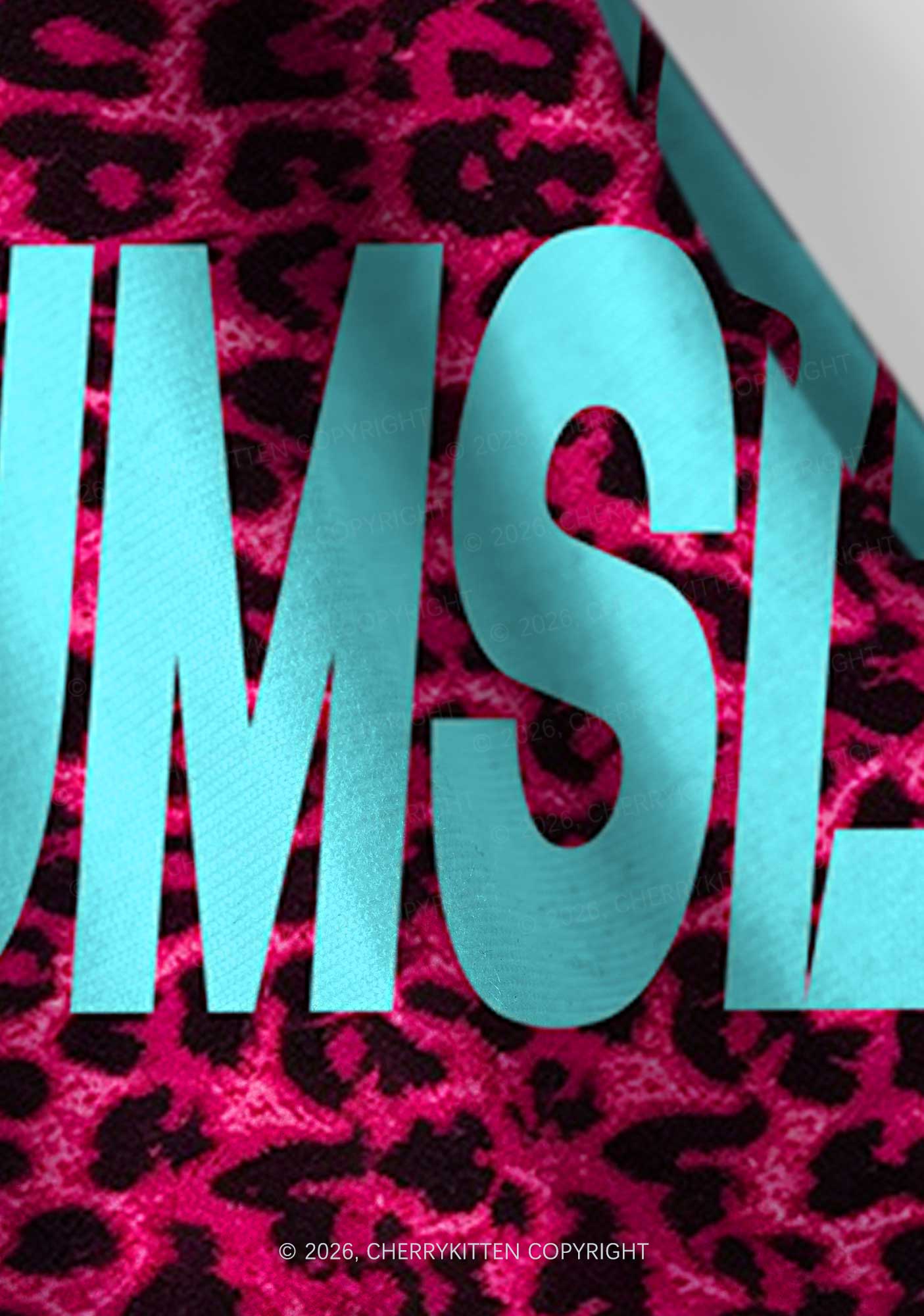 Cxmslxt Hot Pink Leopard Y2K Print Headband Cherrykitten
