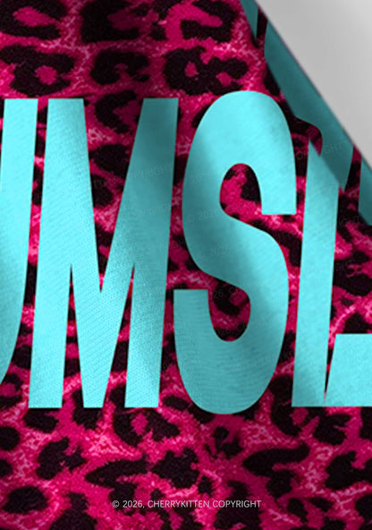 Cxmslxt Hot Pink Leopard Y2K Print Headband Cherrykitten