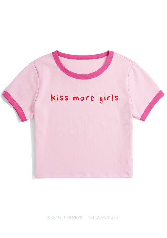 Kiss More Girls Pride Y2K Ringer Tee Cherrykitten