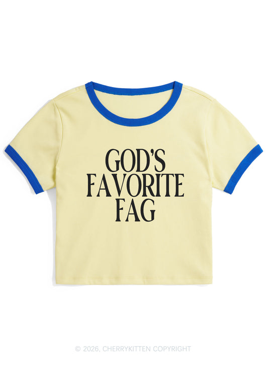 Gods Favorite Fag Pride Y2K Ringer Tee Cherrykitten