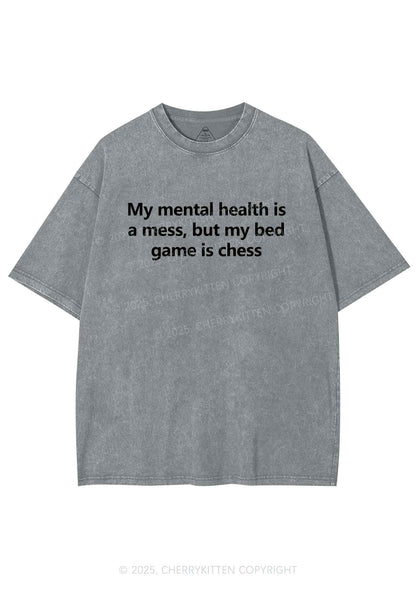 My Mental Health Is Mess Y2K Shirts Washed Tee Cherrykitten