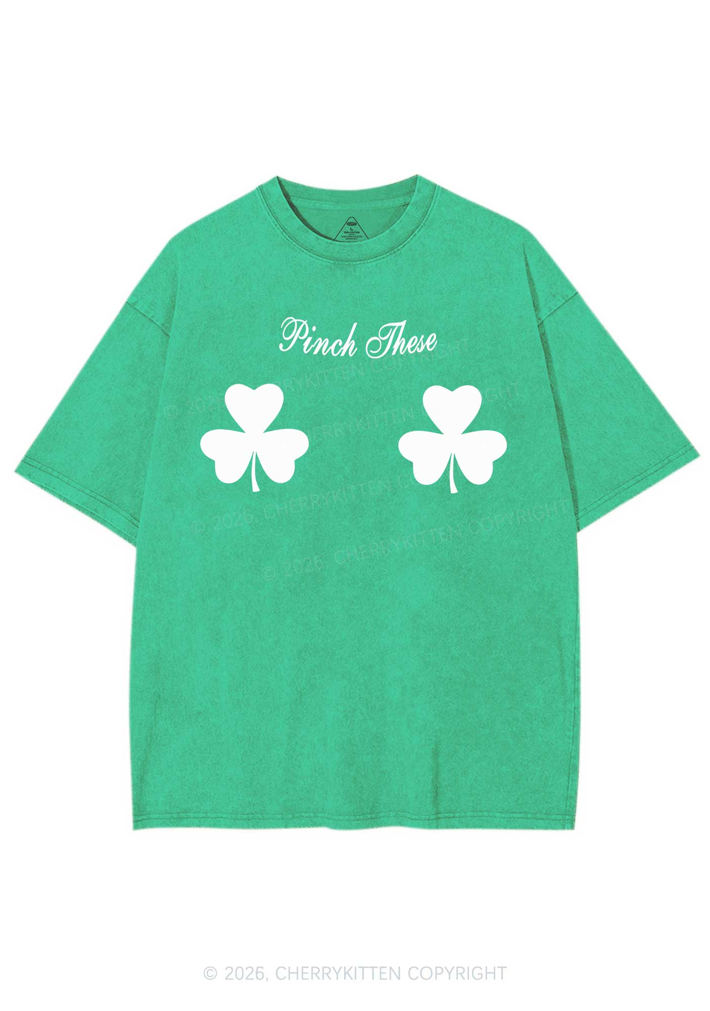 Pinch These St Patricks Y2K Washed Tee Cherrykitten