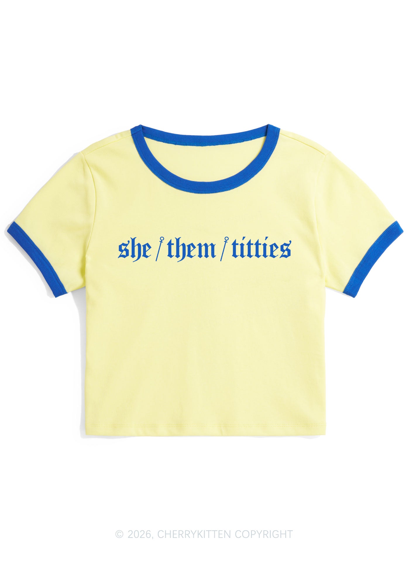 She Them Txtties Pride Y2K Ringer Tee Cherrykitten