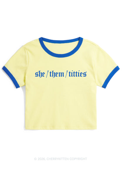 She Them Txtties Pride Y2K Ringer Tee Cherrykitten