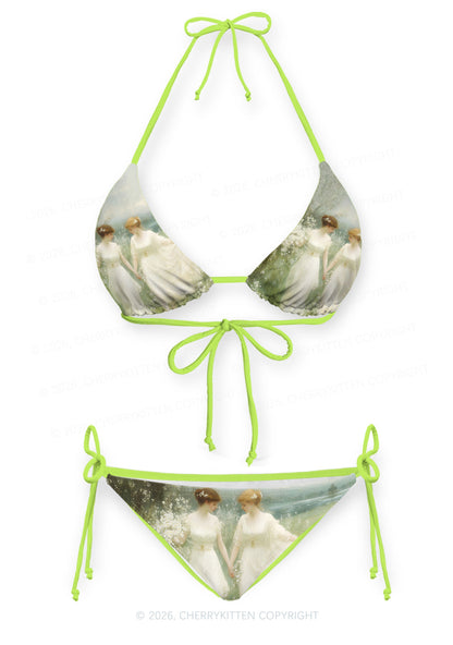 Lesbian Fairy Pride Y2K Print Bikini Set Cherrykitten