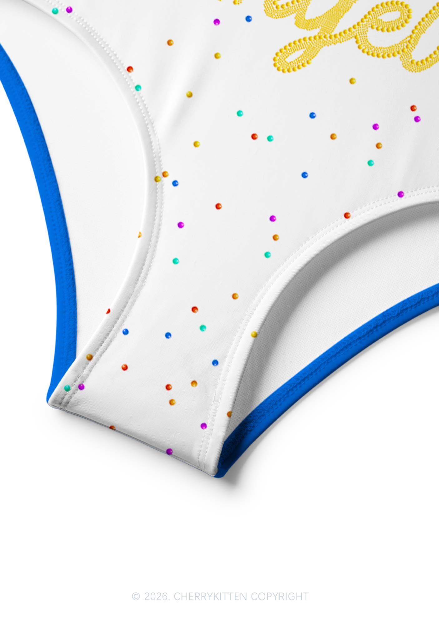 Rainbow Dots Angel Y2K Print Bikini Set Cherrykitten