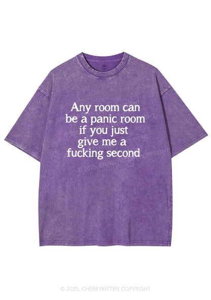 Any Room Can Be Panic Y2K Shirts Washed Tee Cherrykitten