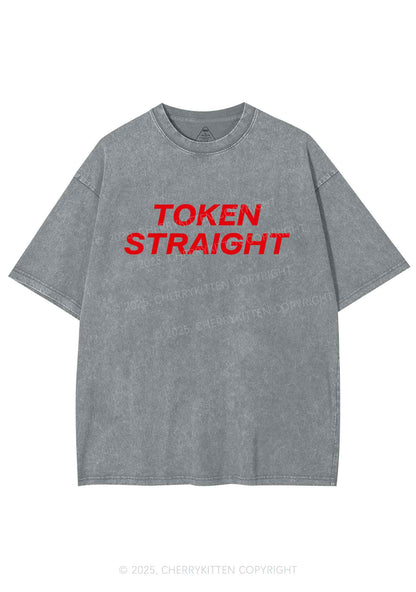 Token Straight Pride Y2K Shirts Washed Tee Cherrykitten