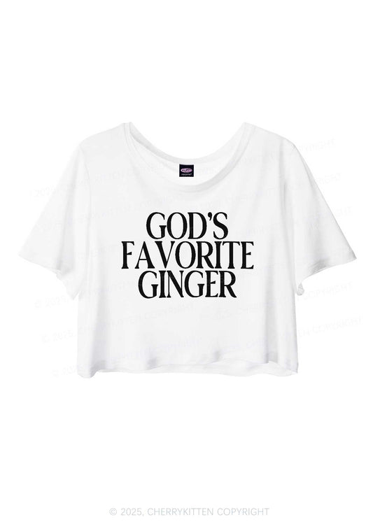 Gods Favorite Ginger Y2K Sheer Crop Tee Cherrykitten