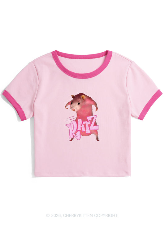 Pink Ratz Y2K Ringer Tee Cherrykitten