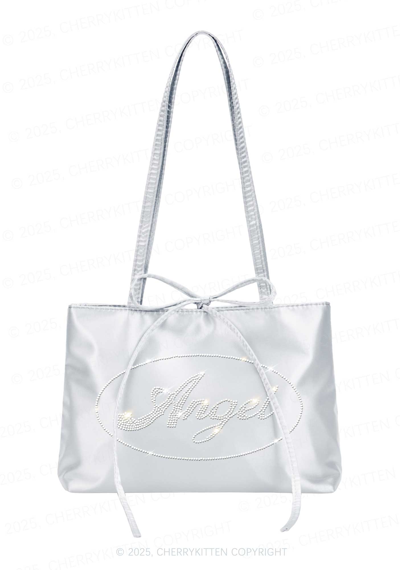 Rhinestone Angel Y2K Satin Bags Cherrykitten