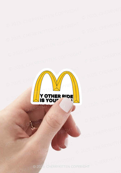 Ride Your Mom 1Pc Y2K Sticker Cherrykitten