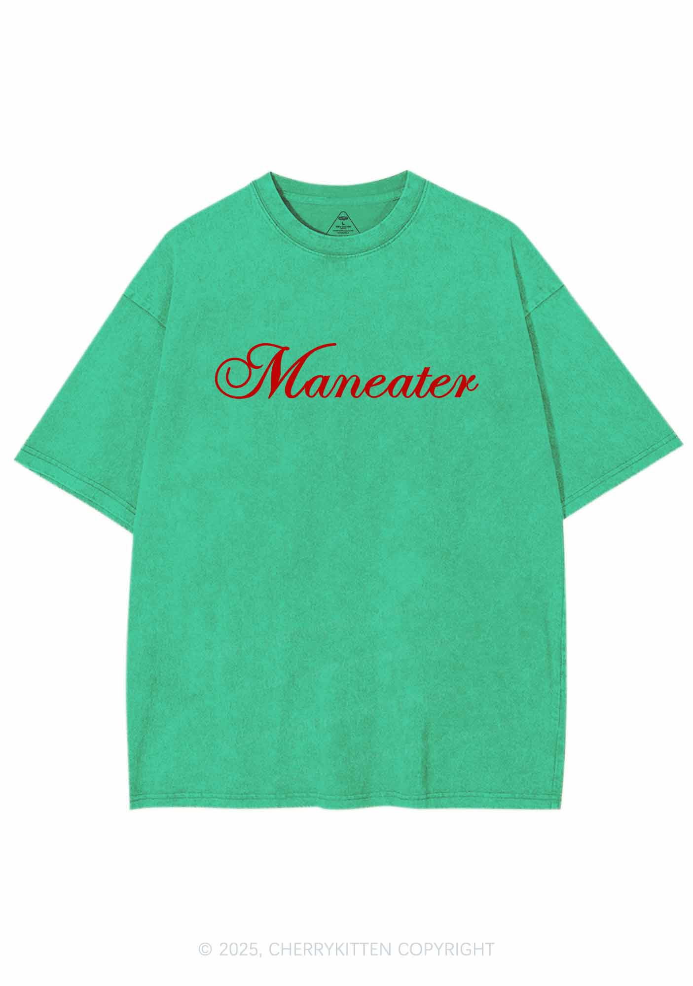 Maneater Y2K Shirts Washed Tee Cherrykitten
