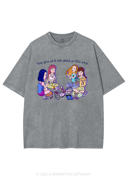 Girls Sit Talk Y2K Shirts Washed Tee Cherrykitten