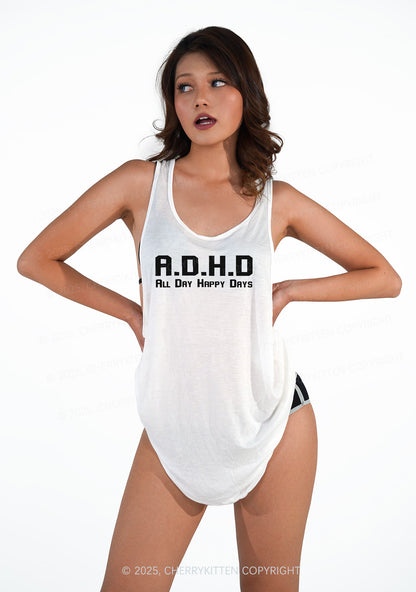 All Day Happy Days Y2K Sheer Boyfriend Tank Cherrykitten