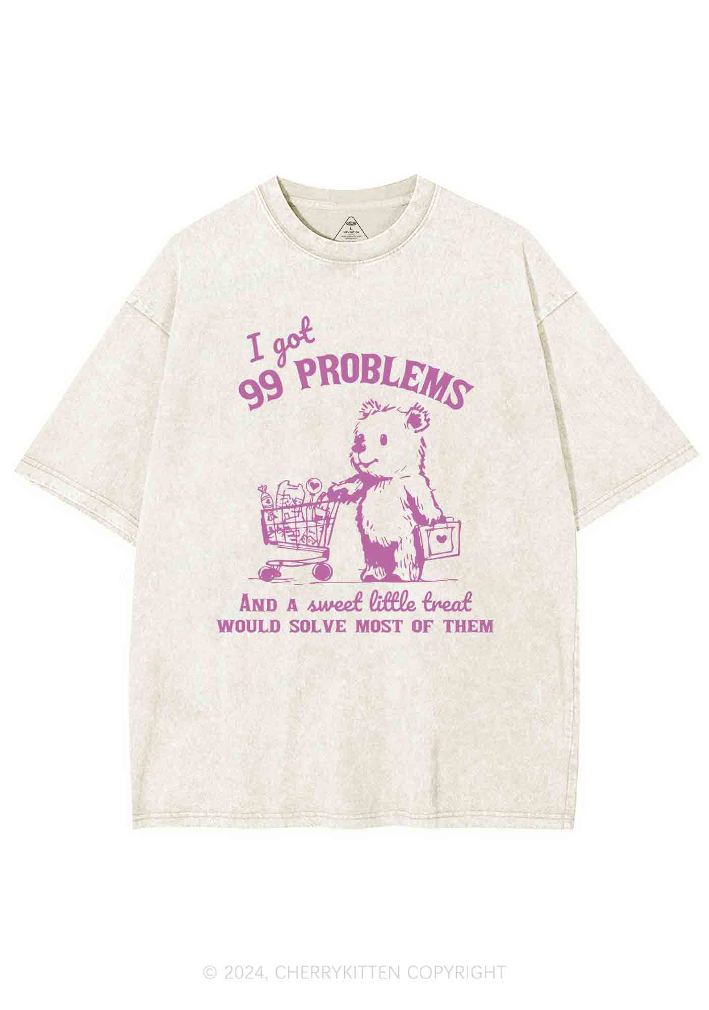 Ninety-nine Poblems Y2K Washed Tee Cherrykitten