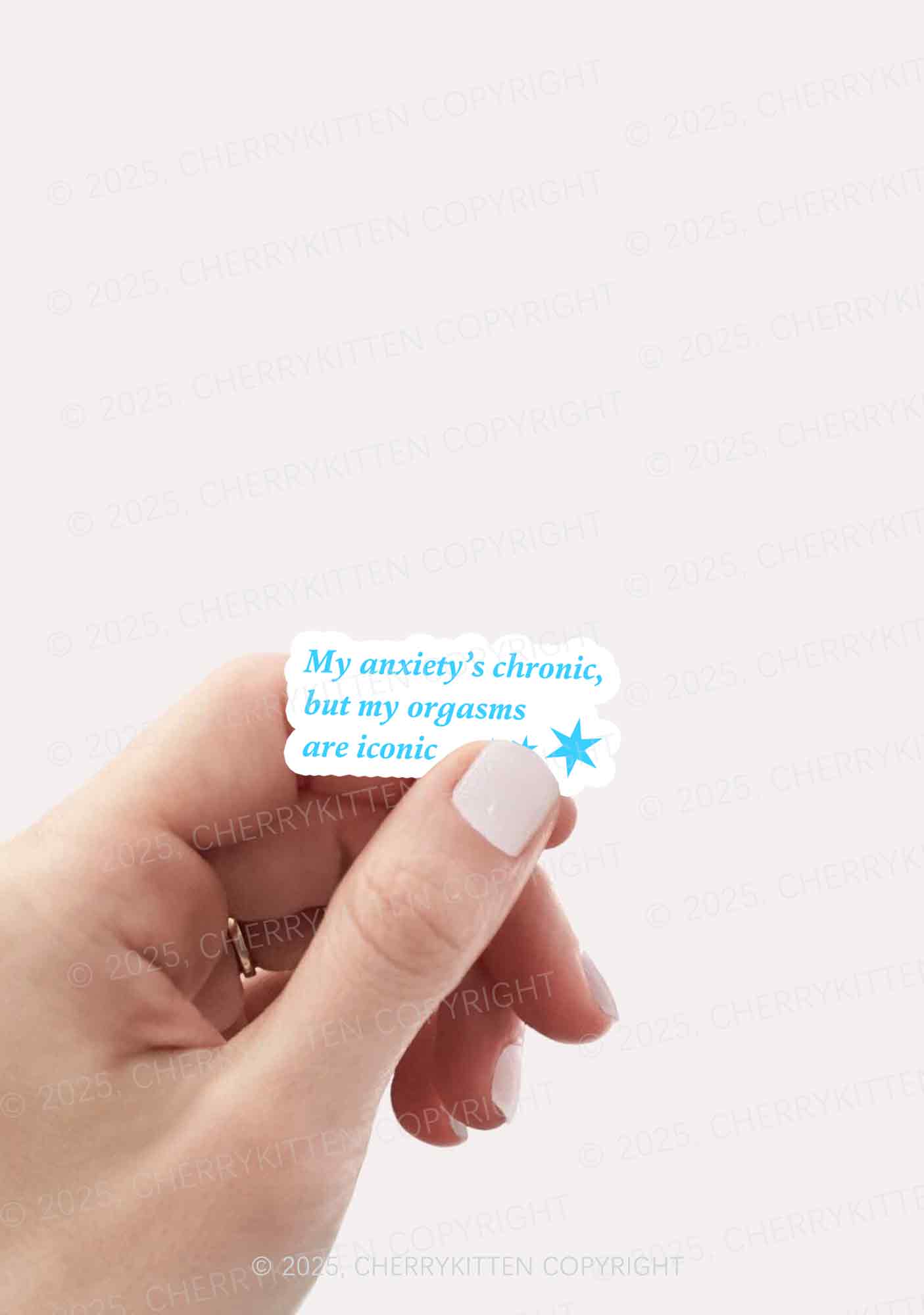 Anxiety Chronic 1Pc Y2K Sticker Cherrykitten