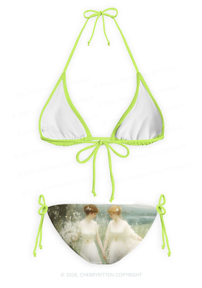 Lesbian Fairy Pride Y2K Print Bikini Set Cherrykitten