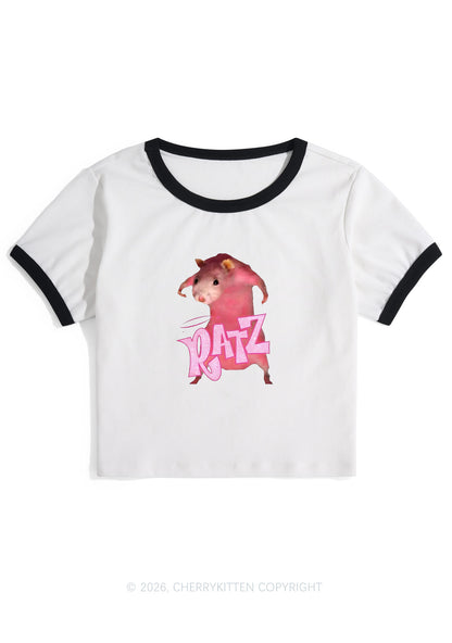Pink Ratz Y2K Ringer Tee Cherrykitten