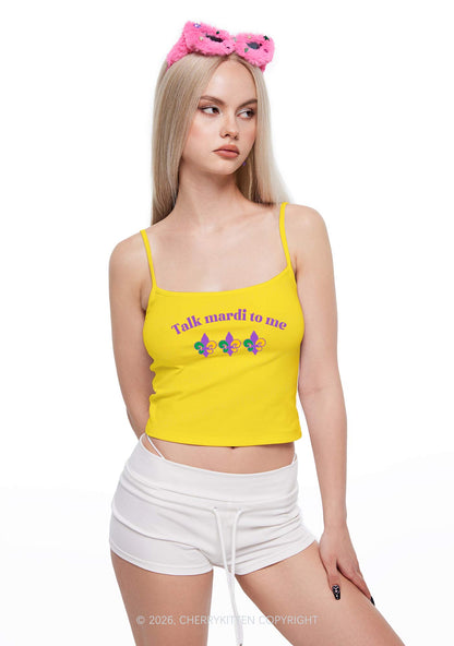 Talk Mardi To Me Y2K Spaghetti Strap Cami Cherrykitten