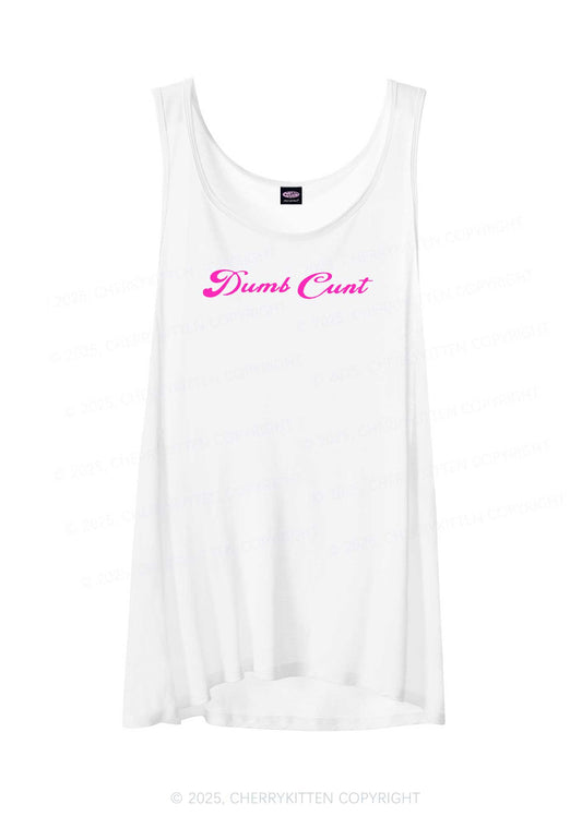Dumb Cxxt Y2K Sheer Boyfriend Tank Cherrykitten