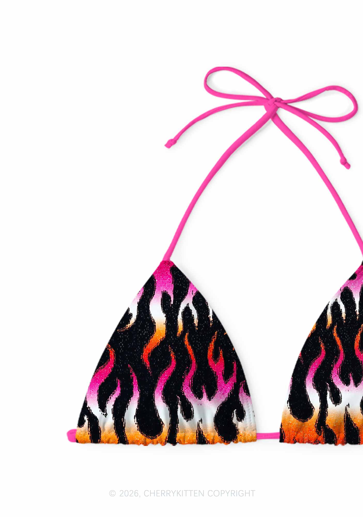 Lesbian Flame Pride Y2K Print Bikini Set Cherrykitten
