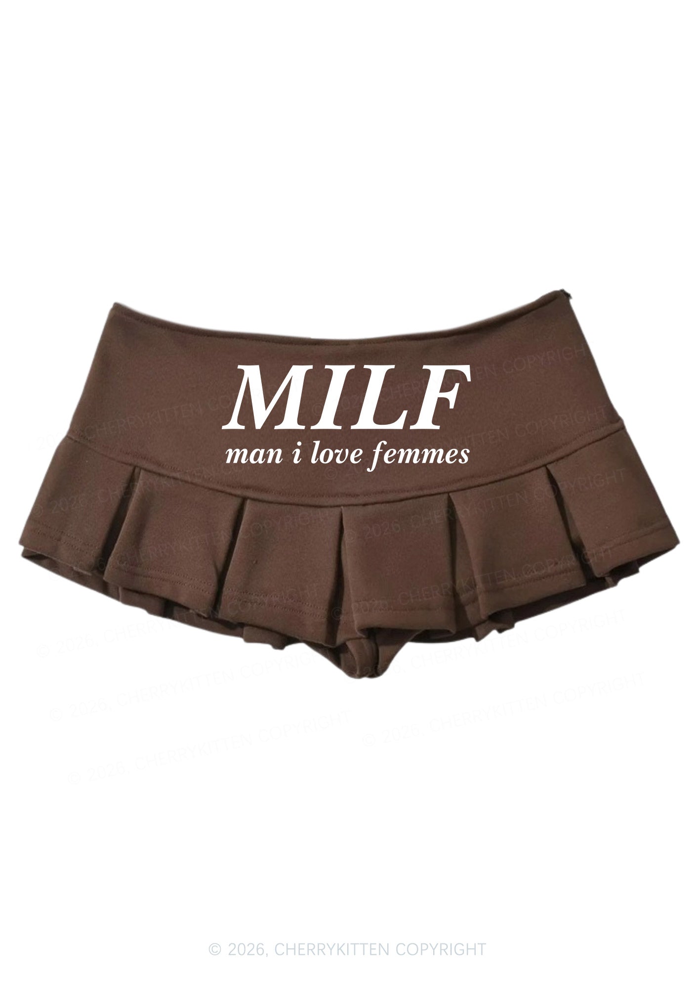 Man I Love Femme Pride Y2K Mini Pleated Skirts Cherrykitten