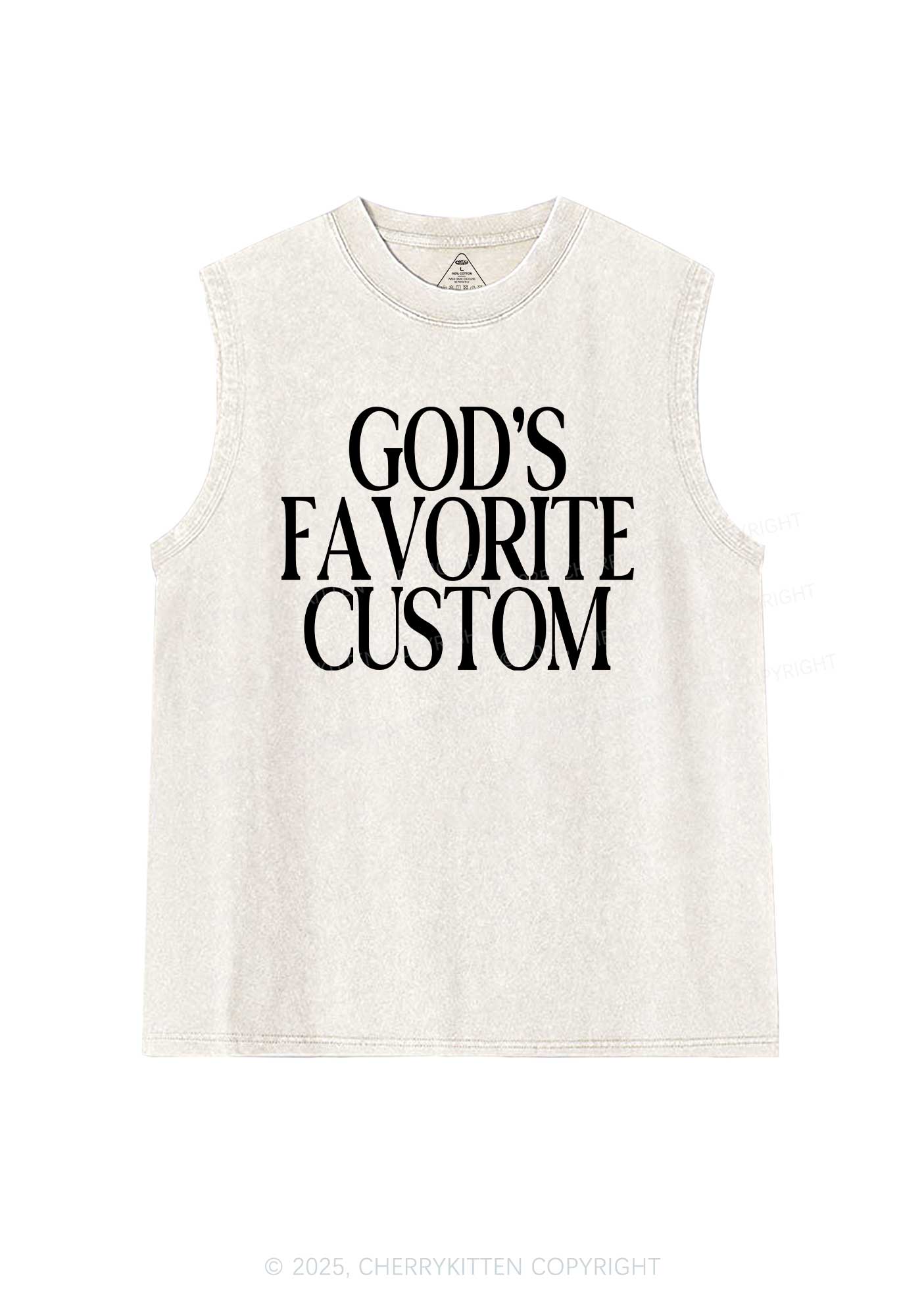 Gods Favorite Custom Y2K Washed Muscle Tank Cherrykitten