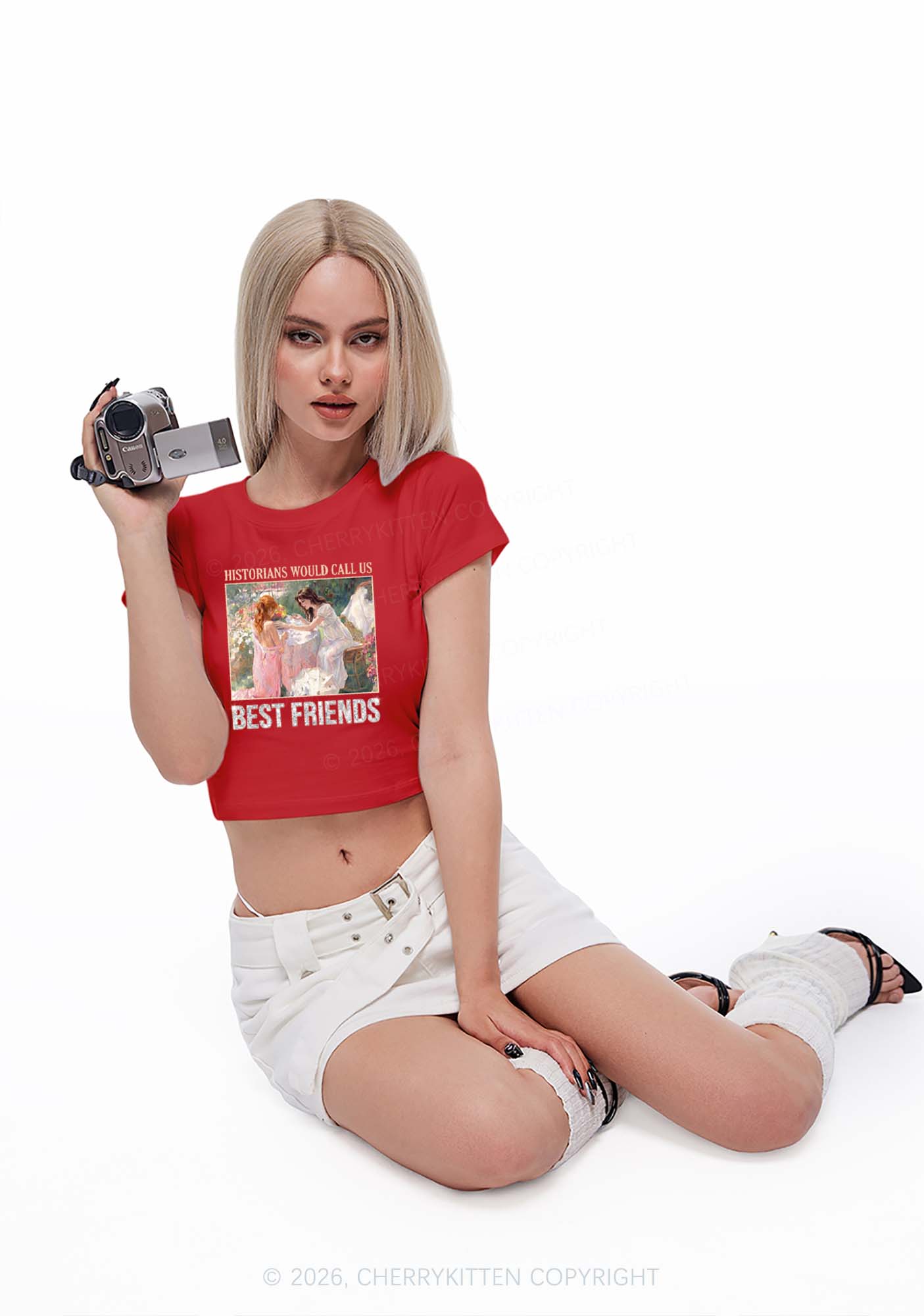 Historians Call Us Best Friends Pride Y2K Baby Tee Cherrykitten