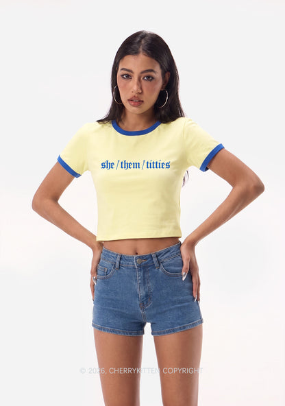 She Them Txtties Pride Y2K Ringer Tee Cherrykitten