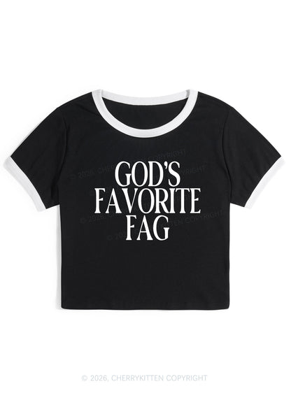 Gods Favorite Fag Pride Y2K Ringer Tee Cherrykitten