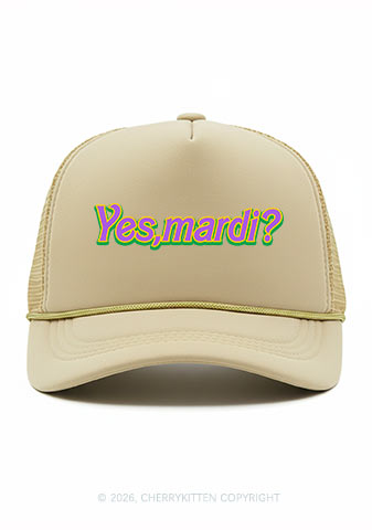 Yes Mardi Y2K Trucker Hat Cherrykitten